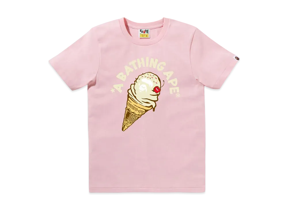 A BATHING APE Ice Cream Tee "Pink/Ivory"