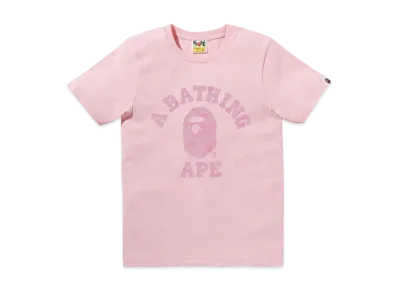 A BATHING APE Solid Camo College Tee "Pink/Pink"