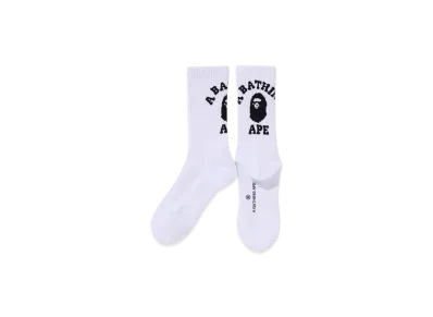 A BATHING APE Woman's College Socks "White"