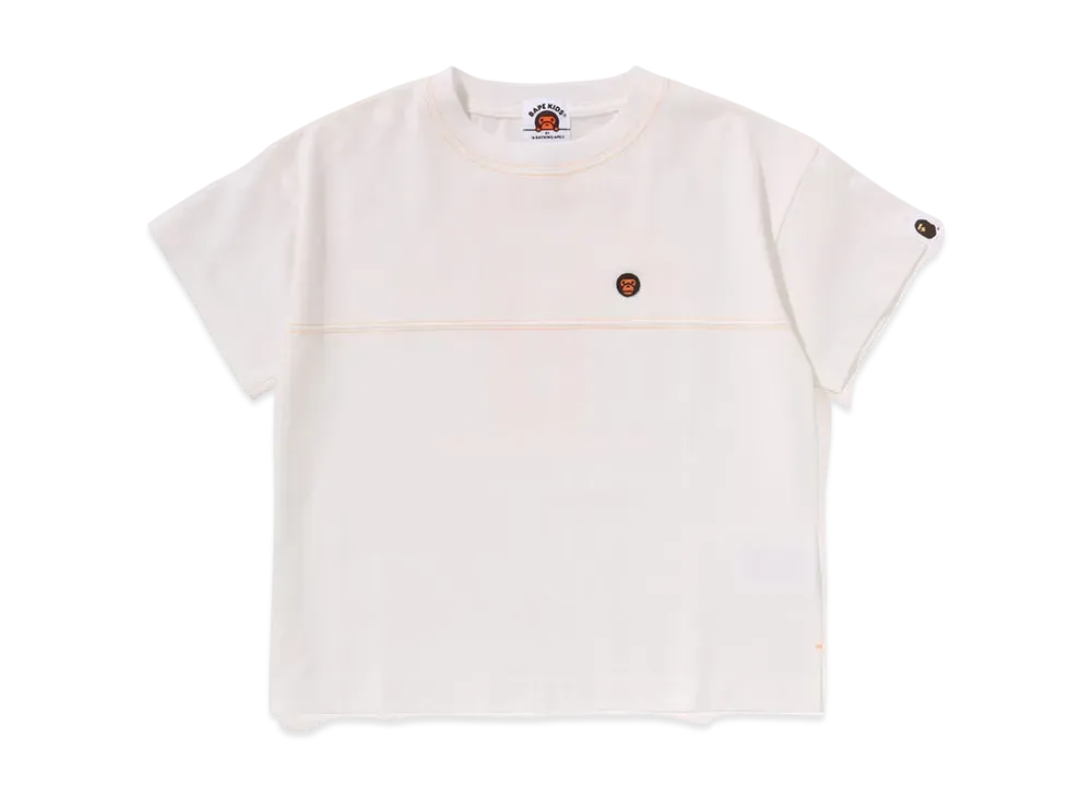 A BATHING APE Baby Milo Neon Print Relaxed Fit Tee "White"