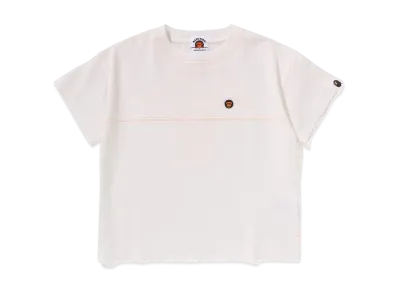 A BATHING APE Baby Milo Neon Print Relaxed Fit Tee "White"