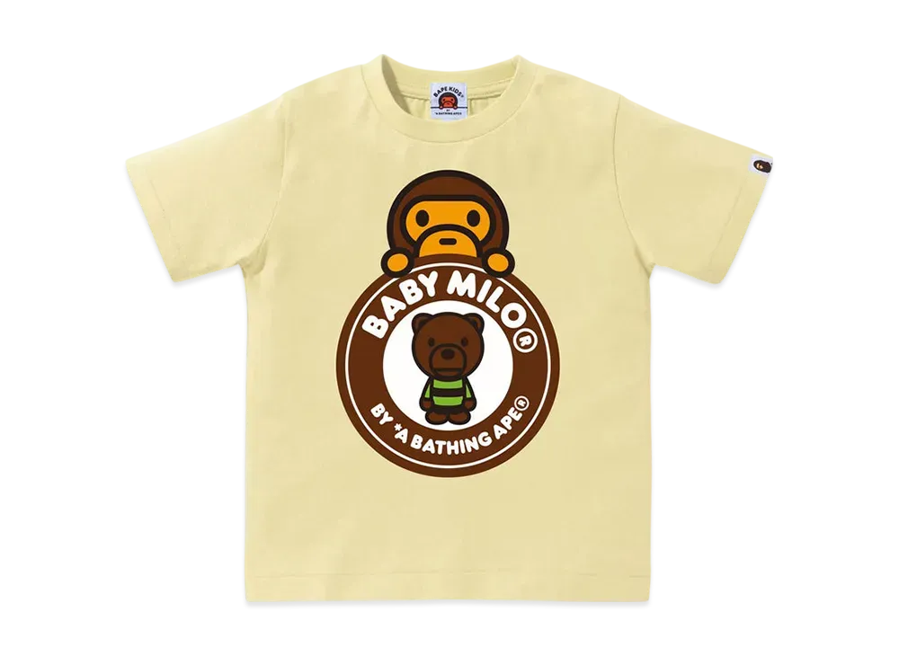 A BATHING APE Milo & Bear Busy Works Tee "Yellow"