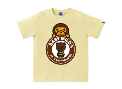 A BATHING APE Milo & Bear Busy Works Tee "Yellow"