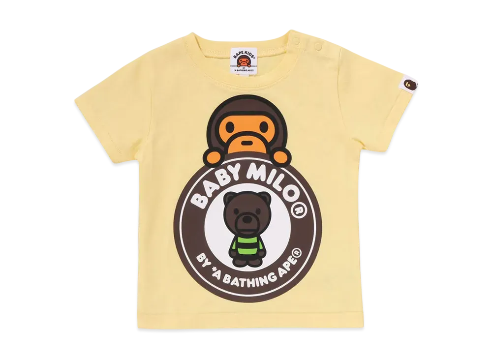 A BATHING APE Milo & Bear Busy Works Tee "Yellow"