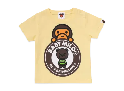 A BATHING APE Milo & Bear Busy Works Tee "Yellow"