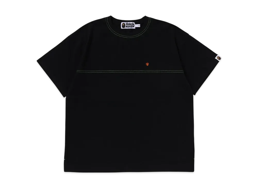 A BATHING APE Baby Milo Neon Print Relaxed Fit Tee "Black"