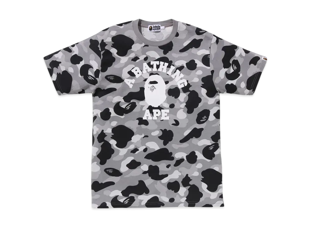A BATHING APE 1ST Camo College Tee "Gray"