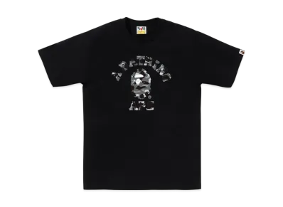 A BATHING APE 1ST Camo College Tee "Black/Gray"