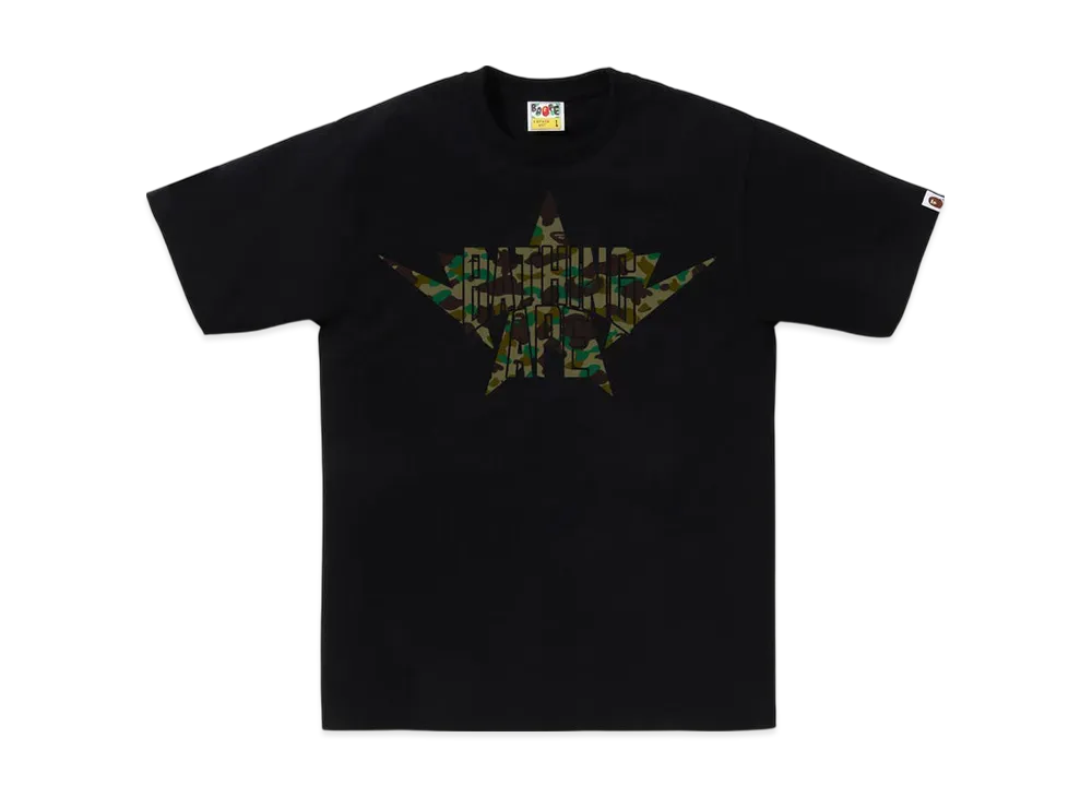 A BATHING APE 1ST Camo Twin Sta NYC Tee "Black/Green"
