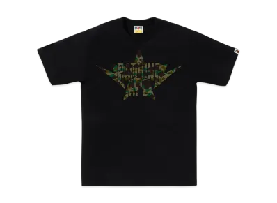 A BATHING APE 1ST Camo Twin Sta NYC Tee "Black/Green"