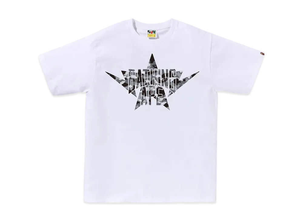 A BATHING APE 1ST Camo Twin Sta NYC Tee "White/Gray"