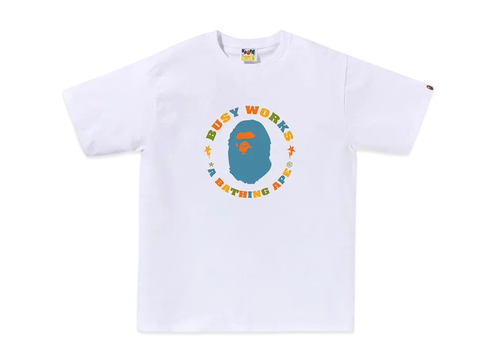 A BATHING APE Colors Busy Works Sta Tee "White"