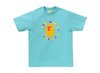 A BATHING APE Colors Busy Works Sta Tee "Blue"