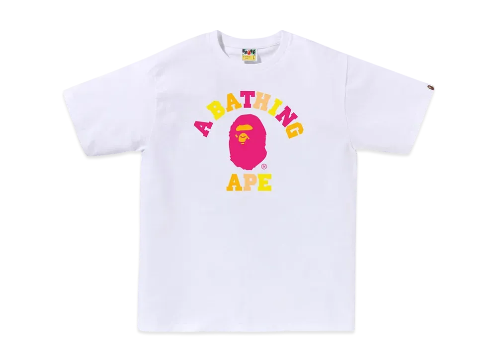 A BATHING APE Colors College Tee "White"