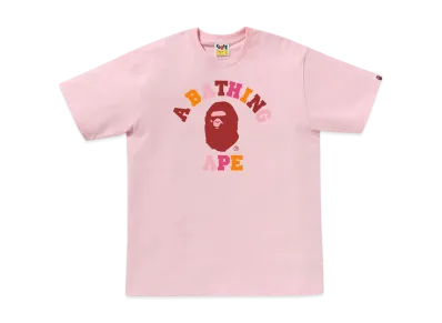 A BATHING APE Colors College Tee "Pink"