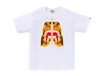 A BATHING APE Colors Tiger Tee "White"