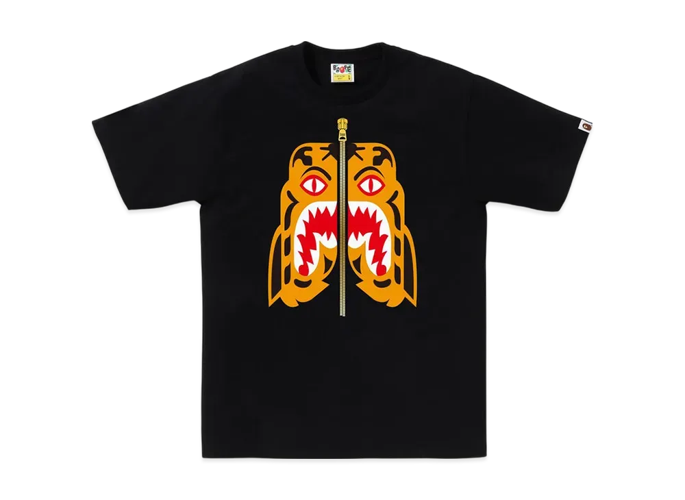 A BATHING APE Colors Tiger Tee "Black"