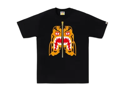 A BATHING APE Colors Tiger Tee "Black"