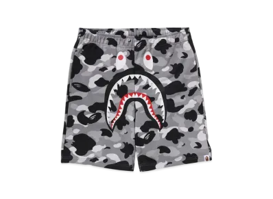A BATHING APE 1ST Camo Shark Regular Fit Sweat Shorts "Gray"