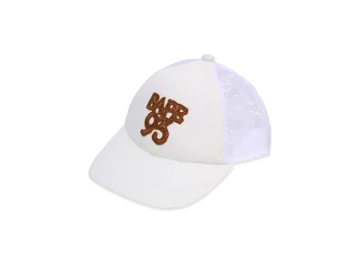 A BATHING APE Line Camo Jacquard Mesh Blocking Logo Cap "Ivory"
