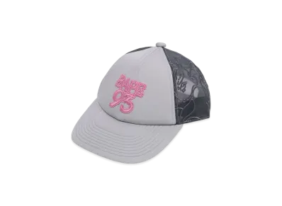 A BATHING APE Line Camo Jacquard Mesh Blocking Logo Cap "Gray"