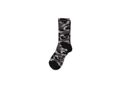A BATHING APE 1ST Camo Ape Head One Point Socks "Gray"