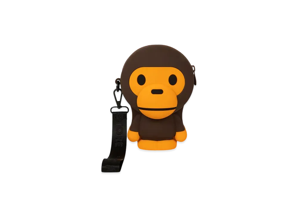 A BATHING APE Baby Milo Silicome Pouch "Brown"
