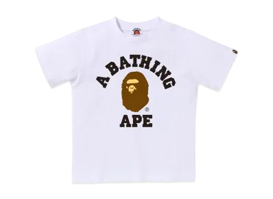A BATHING APE College Tee "White"