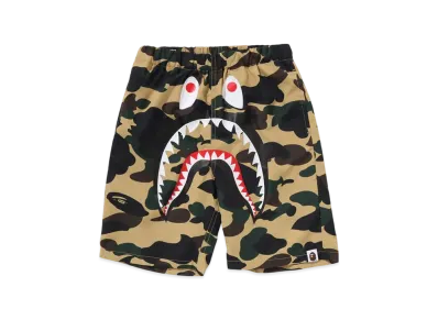 A BATHING APE 1ST Camo Shark Beach Shorts "Yellow"
