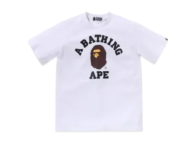 A BATHING APE College Tee "White"