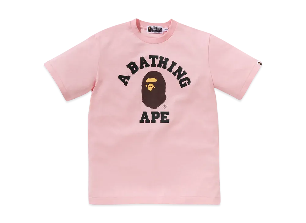 A BATHING APE College Tee "Pink"