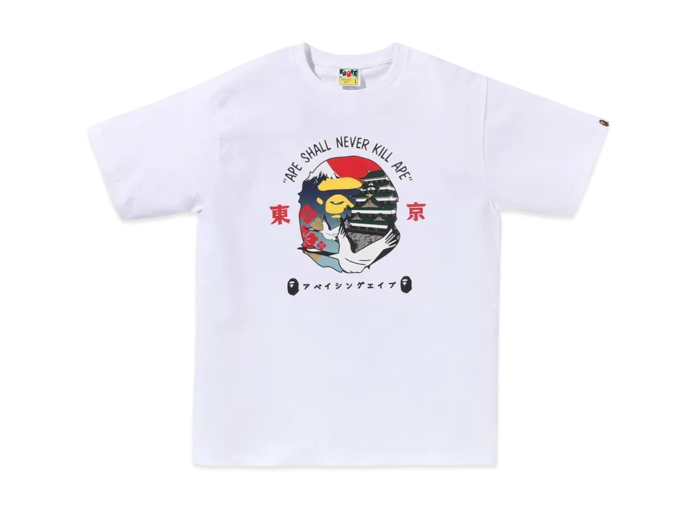 A BATHING APE Tokyo Ape Head Tee #1 "White"