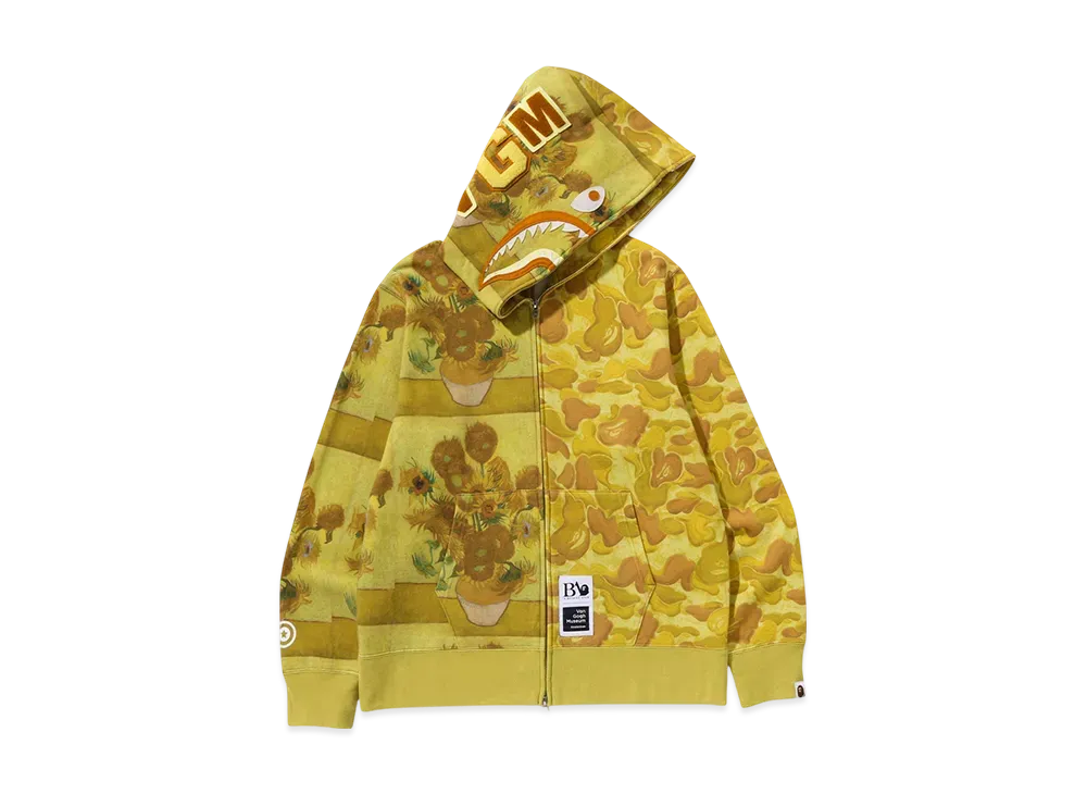 A BATHING APE x Van Gogh Museum Shark Full Zip Hoodie