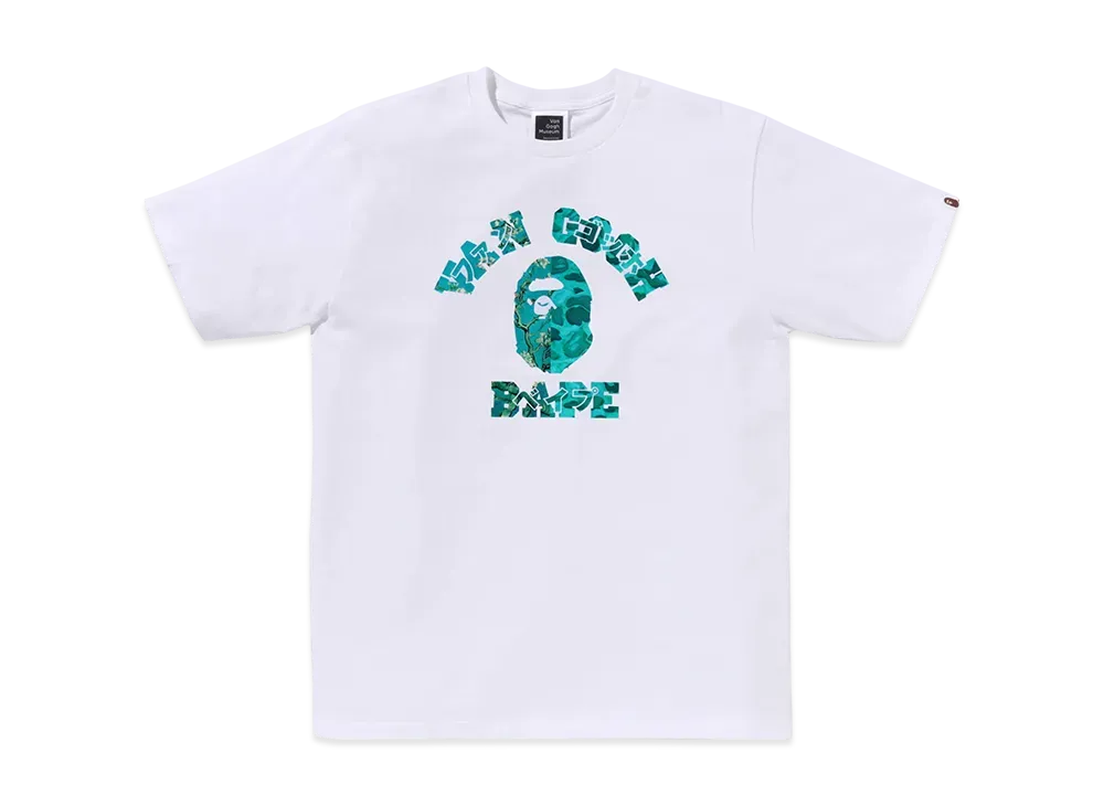 A BATHING APE x Van Gogh Museum College Tee "White"