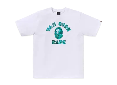 A BATHING APE x Van Gogh Museum College Tee "White"