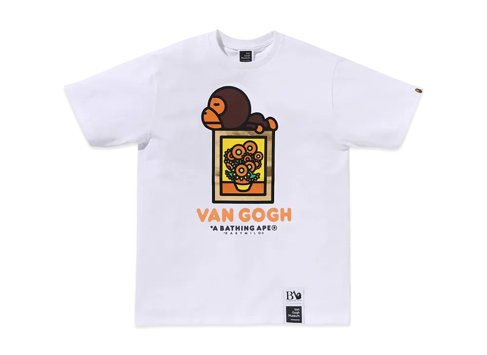 A BATHING APE x Van Gogh Museum Baby Milo Tee Kids "White"