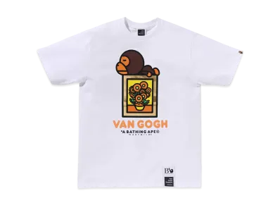 A BATHING APE x Van Gogh Museum Baby Milo Tee Kids "White"
