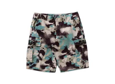 A BATHING APE Map Camo Regular Fit Cargo Shorts "Multi"