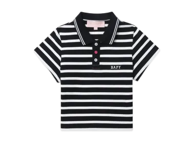 A BATHING APE Bapy Bodycon Polo Shirt "Black"
