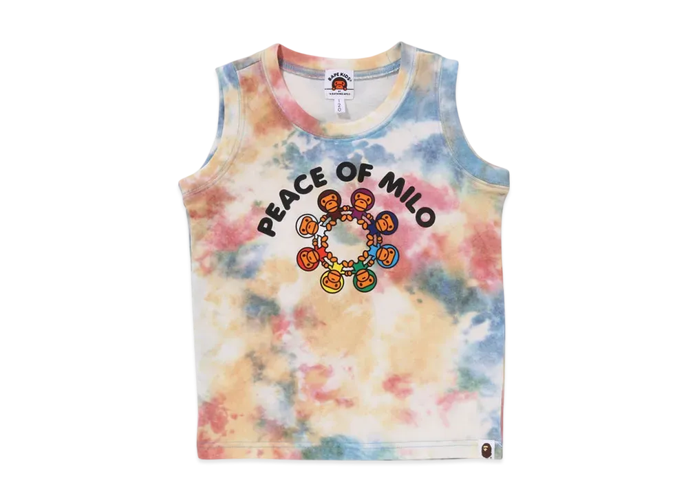 A BATHING APE Baby Milo Tie Dye Tank Top "Blue"