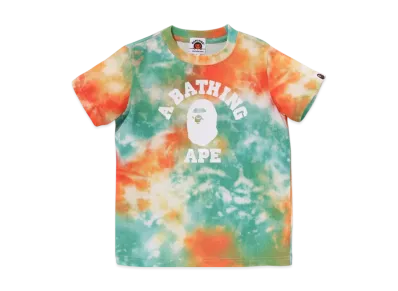 A BATHING APE College Tie Dye Tee "Green"