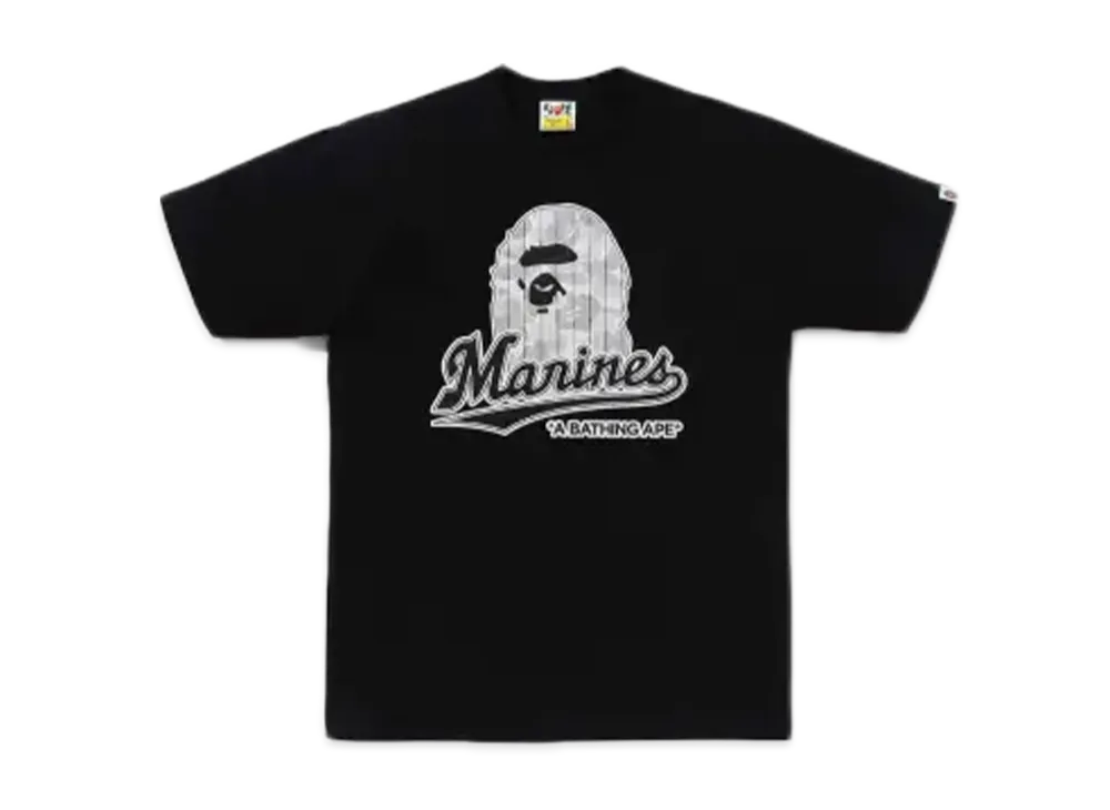 アベイシングエイプ✖️千葉ロッテマリーンズコラボユニフォームTシャツ　Mサイス BAPE x 千葉 ロッテ マリーンズ CHIBA LOTTE MARINES UNIFORM