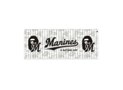 A BATHING APE x Chiba Lotte Marines Towel M "Gray"