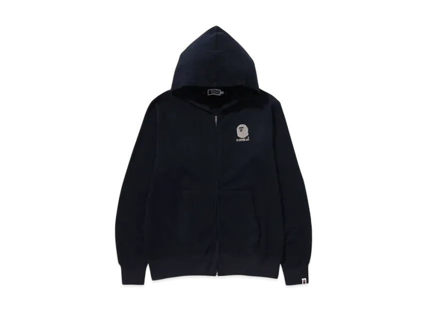 A BATHING APE Pigment Dye Thermal Zip Hoodie A BATHING APE Pigment Dye Thermal Zip Hoodie