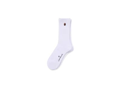 A BATHING APE One Point Socks "White"