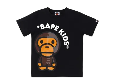 A BATHING APE Baby Milo Skull Glow In The Dark Tee "Black"