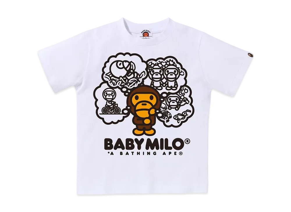 A BATHING APE Baby Milo Thinking Tee "White"