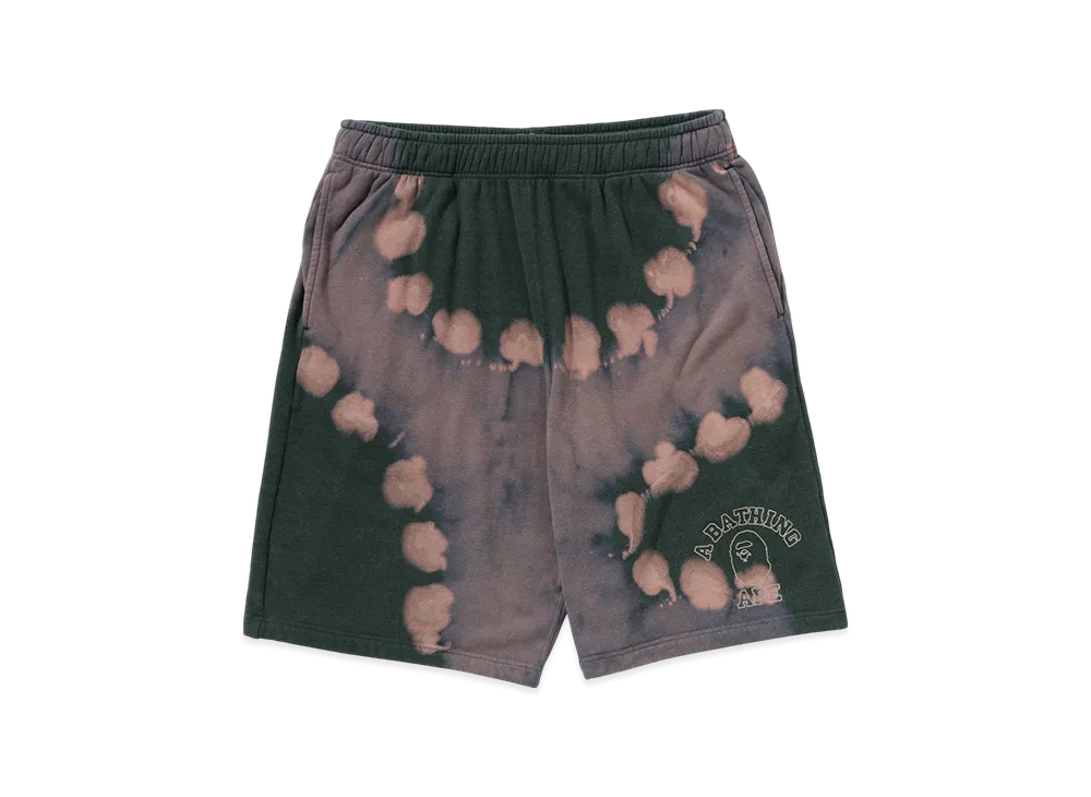 A BATHING APE Hand Dye Relaxed Fit Sweat Shorts "Green"