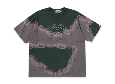 A BATHING APE Hand Dye College Relaxed Fit Tee "Green"