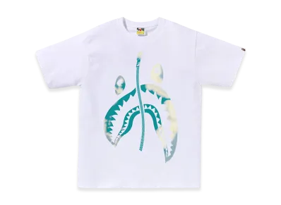 A BATHING APE Tie Dye Twist Shark Tee "White"